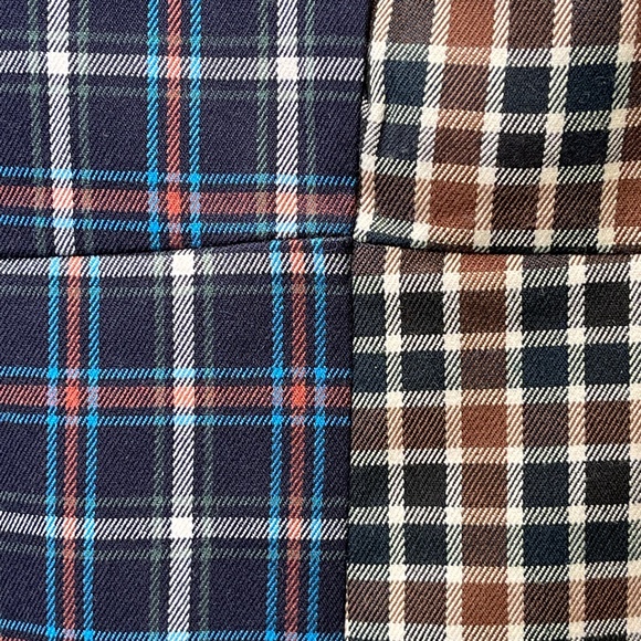 It’s CATO | Split Patchwork Two Toned Plaid Mini Slip Cami Dress - Picture 6 of 14